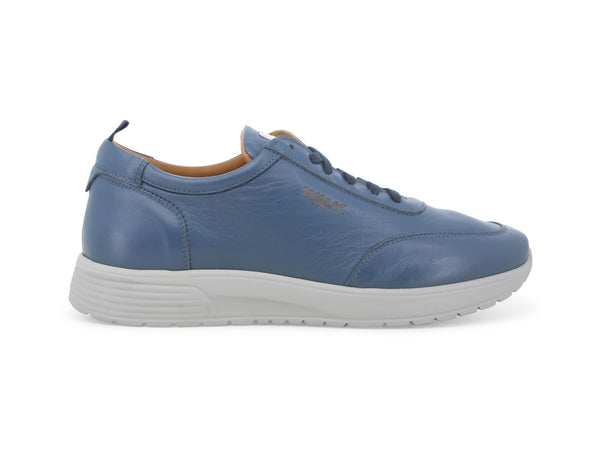 Melluso Scarpe Uomo Basse Lacci Primavera Estate in Pelle Blu Jeans Avio U16255Z-248684
